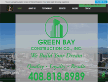 Tablet Screenshot of greenbay-construction.com